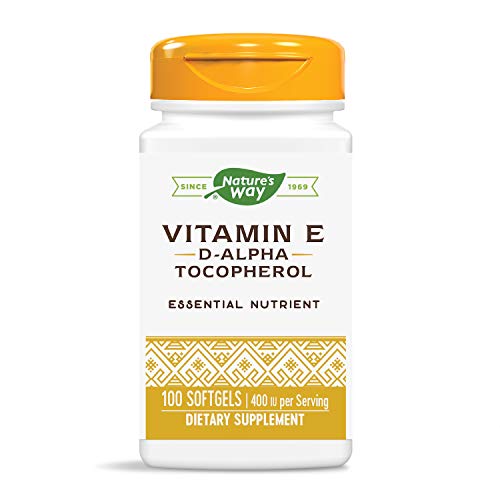 Nature's Way Vitamin E 400 IU, D-Alpha Tocopherol, Powerful Antioxidant, Helps Protect Against Free Radicals, 100 Softgels