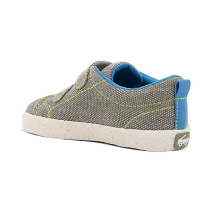 See Kai Run - Luca Recycled Sneaker for Toddlers, Gray, 4