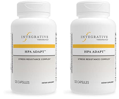 Integrative Therapeutics HPA Adapt - Supports Healthy Stress Response* - with Ashwagandha, Maca, Holy Basil & Rhodiola - Gluten Free - Soy Free - 120 Vegan Capsules - 2 Pack