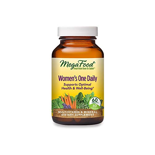 MegaFood Women's One Daily - Women's Multivitamin - With B Complex Vitamins, Iron, and Vitamin D - Gluten-Free and Made without Dairy or Soy - 60 Tabs