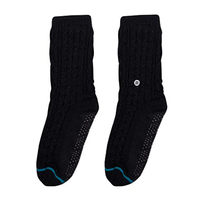 Stance Rowan Slipper Crew Socks (Large, Black)