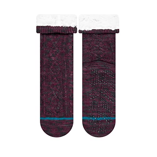 Stance Habitat Crew Socks (Medium, Burgundy)