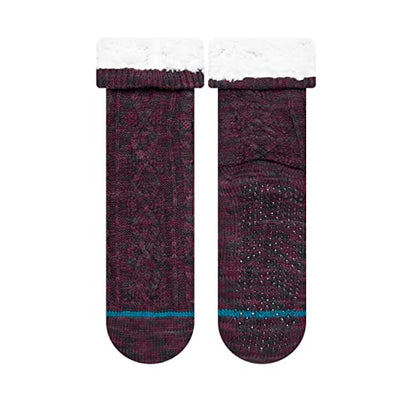 Stance Habitat Crew Socks (Medium, Burgundy)