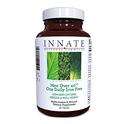 INNATE Response Formulas, Men Over 40 One Daily Iron Free, Multivitamin, Vegetarian, Non-GMO, 60 tablets (60 servings