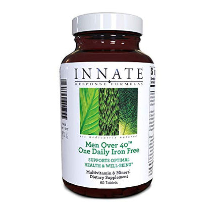 INNATE Response Formulas, Men Over 40 One Daily Iron Free, Multivitamin, Vegetarian, Non-GMO, 60 tablets (60 servings