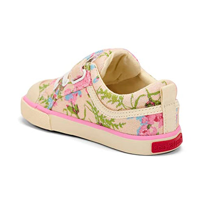 See Kai Run - Kristin Sneaker for Little Kids, Beige Floral, 13.5