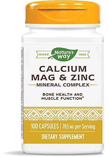 Nature's Way Calcium, Magnesium & Zinc, Mineral Complex, 100 Capsules (2 Pack)