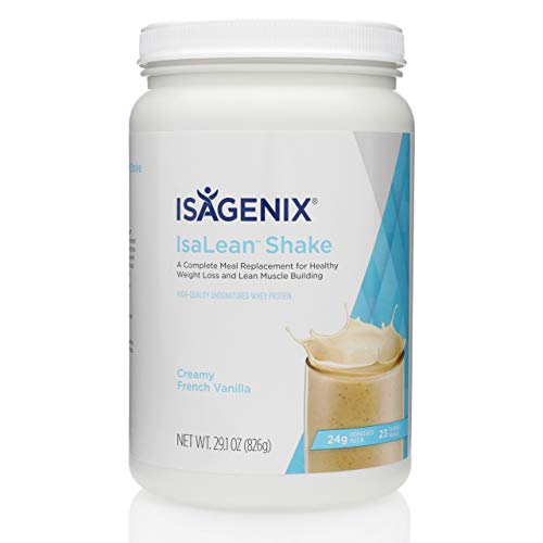 Isagenix IsaLean Shake - Complete Superfood Meal Replacement Drink Mix for Maintaining Healthy Weight and Lean Muscle Growth - 826 Grams - 14 Meal Canister (Creamy French Vanilla Flavor)