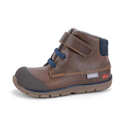 See Kai Run, Lennon Waterproof Boot for Kids, Brown Leather, 6