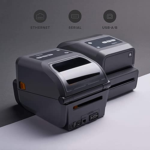 Zebra ZD621 Thermal Transfer Desktop Printer 300 dpi Print Width 4 inch USB Serial Ethernet with Cutter ZD6A043-321F00EZ