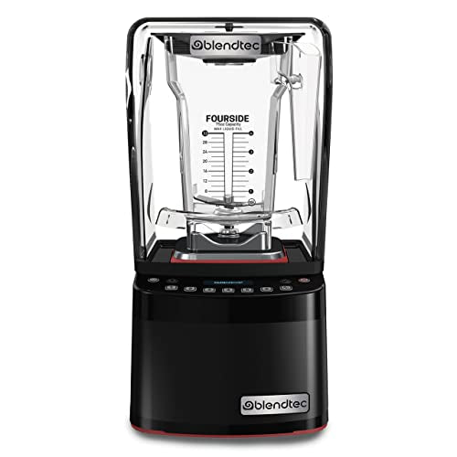 Blendtec Stealth X 885, Brushless, Commercial Blender, Sound Enclosure, FourSide Jar, Soft Lid, Black