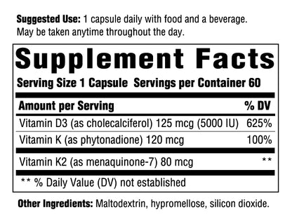 INNATE Response Formulas, Vitamin D3 5000 IU (125 mcg) Multivitamin Supplement, Vegetarian, 60 Capsules (60 Servings)