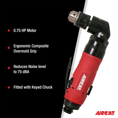 AirCAT 4337 3/8" Reversible Angle Drill 1,600 RPM