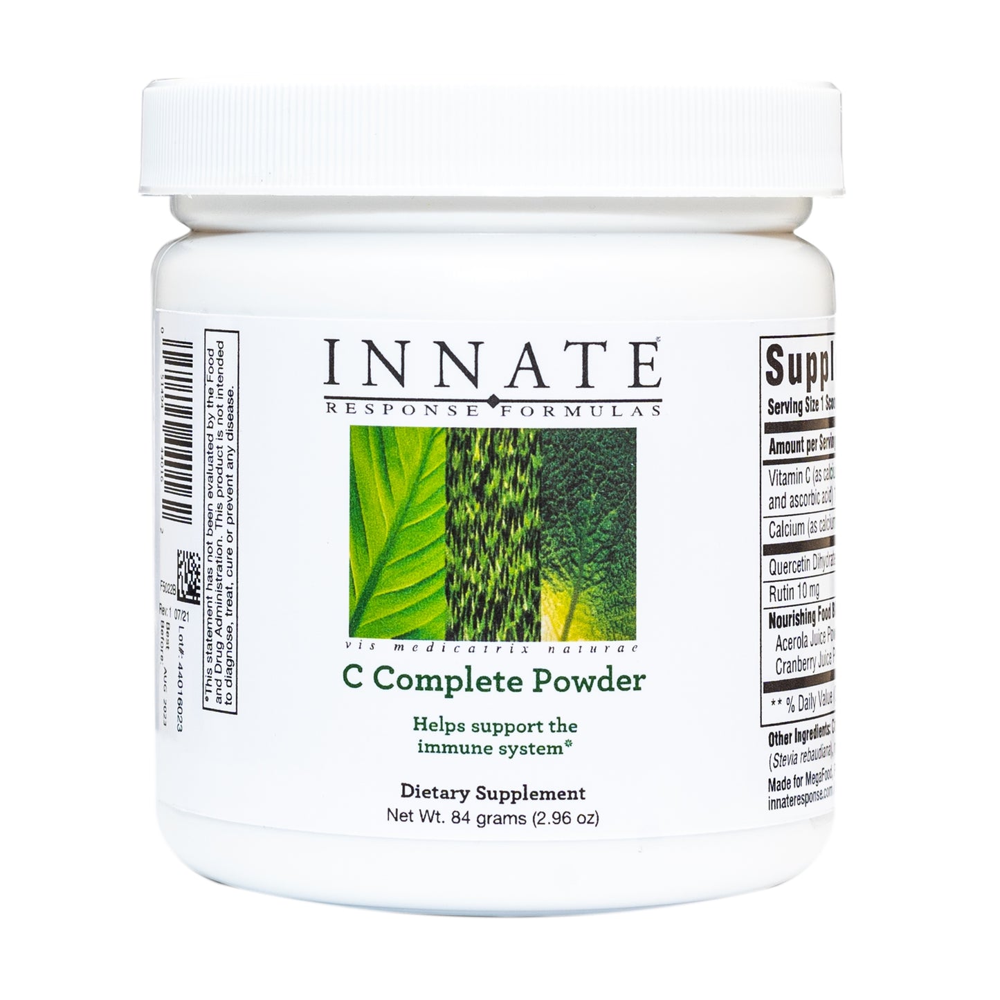 INNATE Response Formulas, C Complete Powder, Antioxidant Vitamin C Supplement, Vegetarian, 2.9 oz (30 servings)