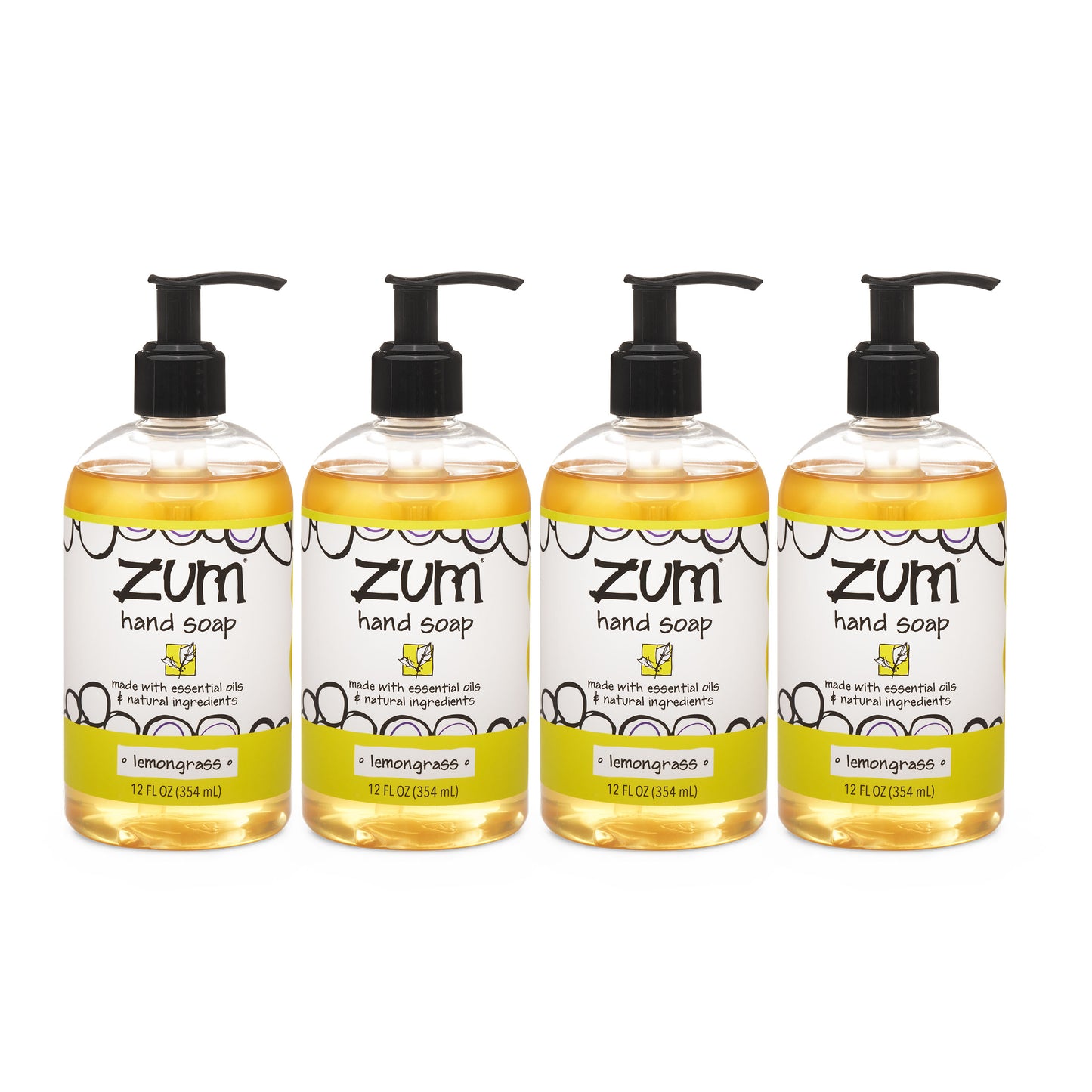 Zum Hand Soap - Lemongrass - 12 fl oz (4 Pack)