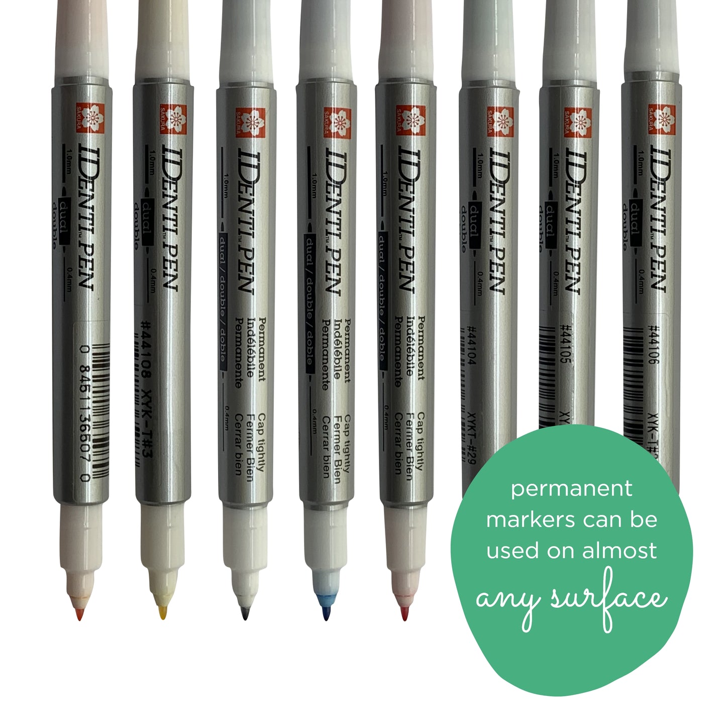 Sakura 44162 8-Piece Identi-Pen Permanent Marker Set, Colors may vary