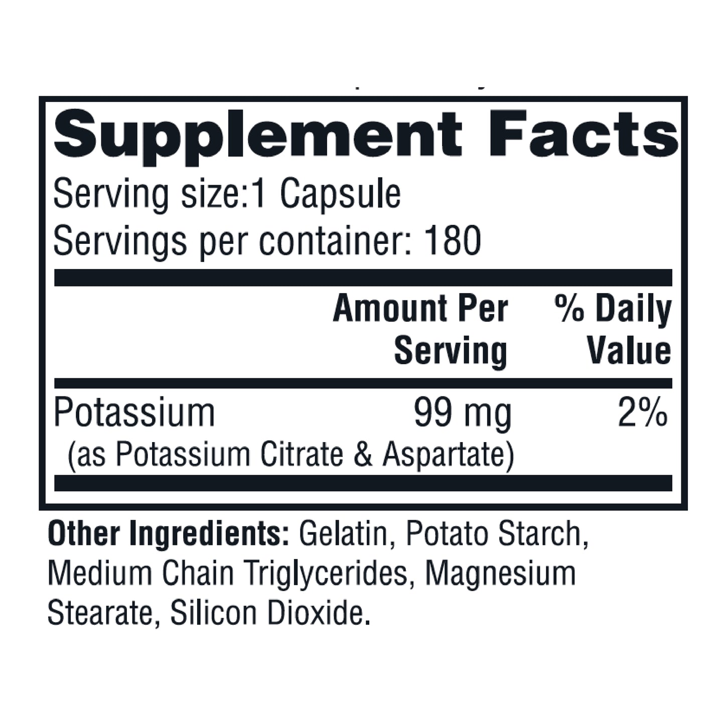 Twinlab Potassium Caps - Chelated Potassium Supplement for Heart Health, Leg Cramps Relief and Muscle Recovery - Potassium Citrate and Aspartate for PH Balance, 99 mg, 180 Caps (Pack of 2)