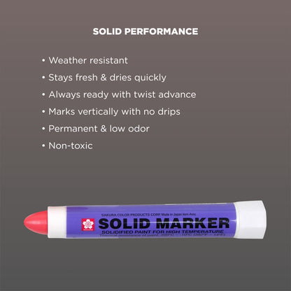 SAKURA - 46583 Sakura Solidified Paint Solid Marker, 14 to 392 Degrees F, Red