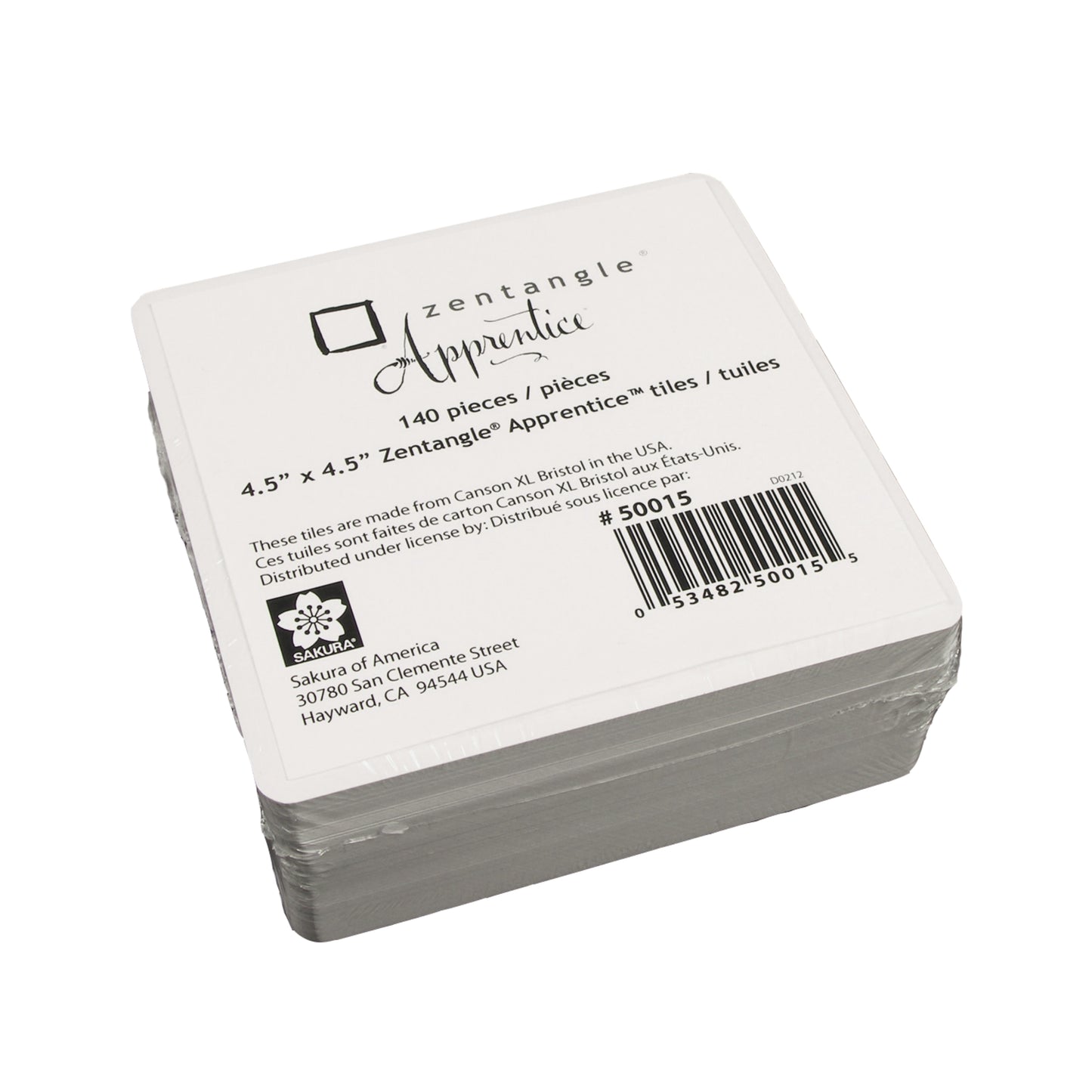 Sakura Canson XL Bristol Zentangle Refill Tile, 4-1/2 x 4-1/2 Inches, White, Pack of 140