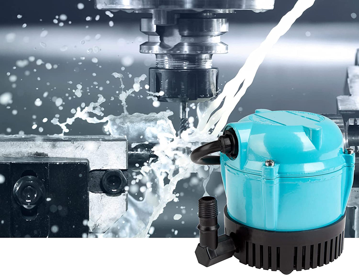 Little Giant 1-AT 115-Volt, 1/200 HP, 170 GPH Small Submersible Permanently Oiled Pump for Fountains, Water Displays and Air Conditioners, 10-Foot Cord, Blue, 500286