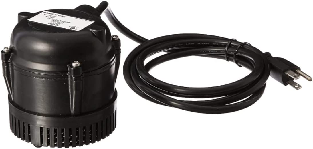 Little Giant #1 205 GPH Direct Drive Small Submersible Pump with 6-foot cord, Black, 501004