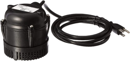 Little Giant #1 205 GPH Direct Drive Small Submersible Pump with 6-foot cord, Black, 501004
