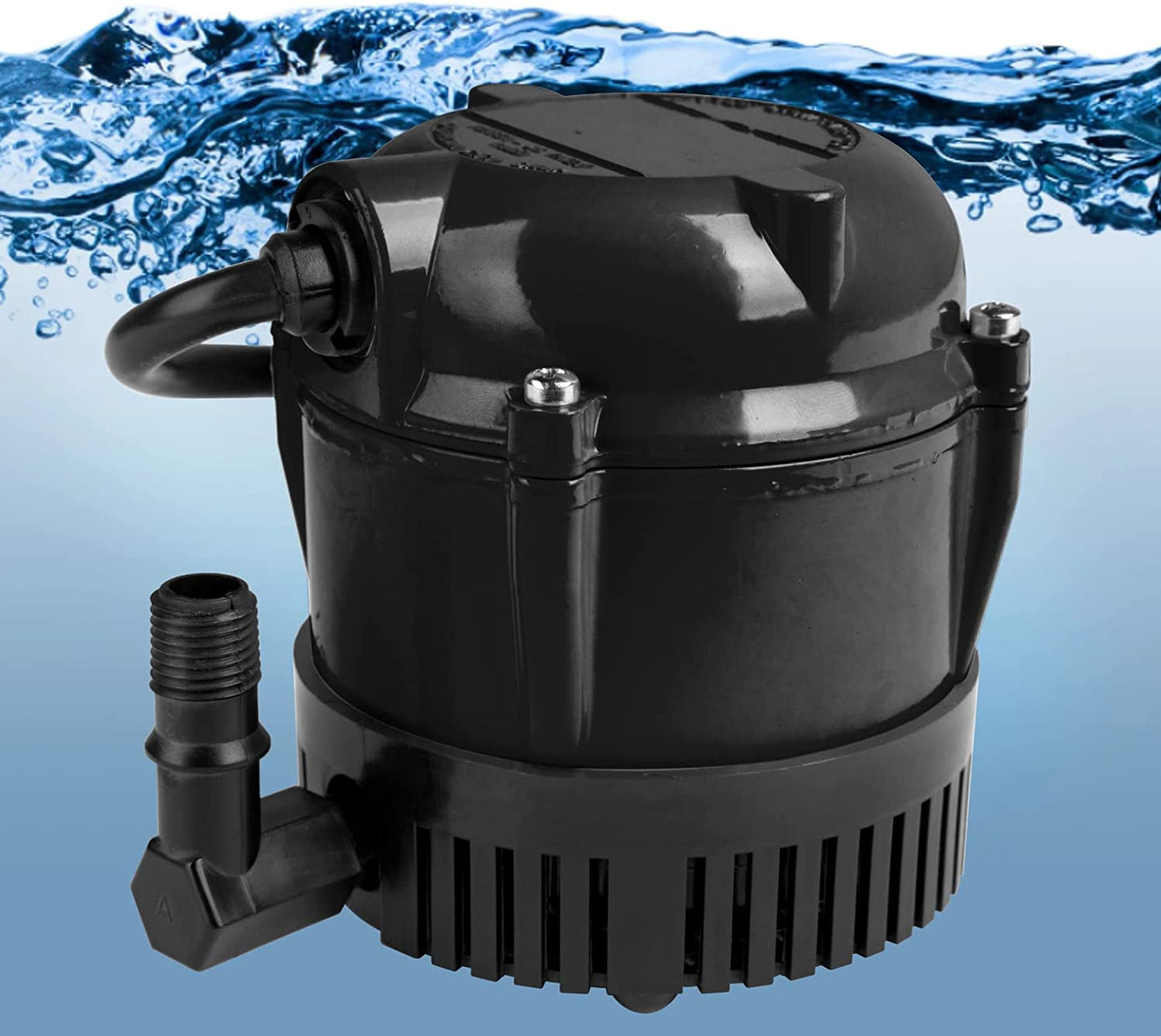 Little Giant #1 205 GPH Direct Drive Small Submersible Pump with 6-foot cord, Black, 501004