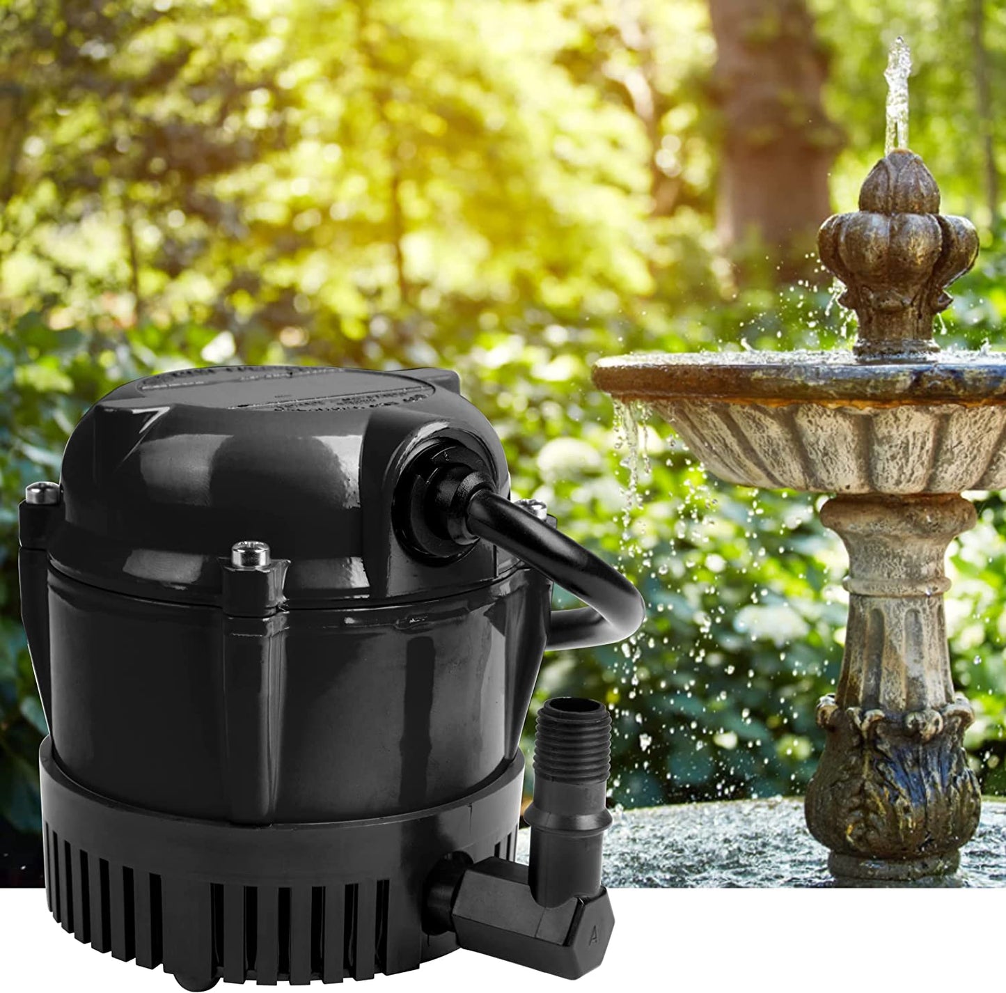 Little Giant #1 205 GPH Direct Drive Small Submersible Pump with 6-foot cord, Black, 501004