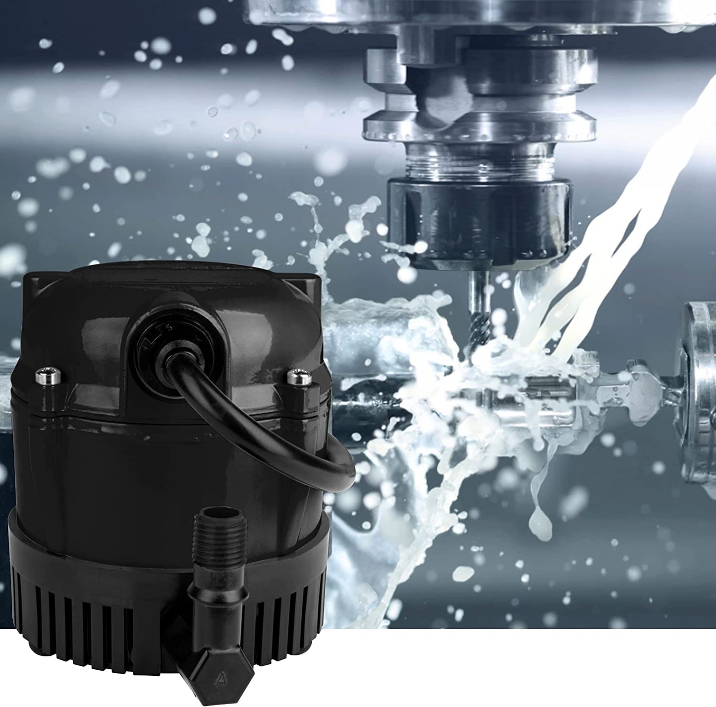 Little Giant #1 205 GPH Direct Drive Small Submersible Pump with 6-foot cord, Black, 501004