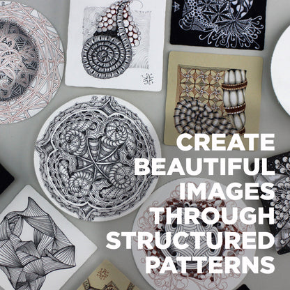 Sakura #50110 Zentangle 12 Pc Set w/ 3.5" White Tiles