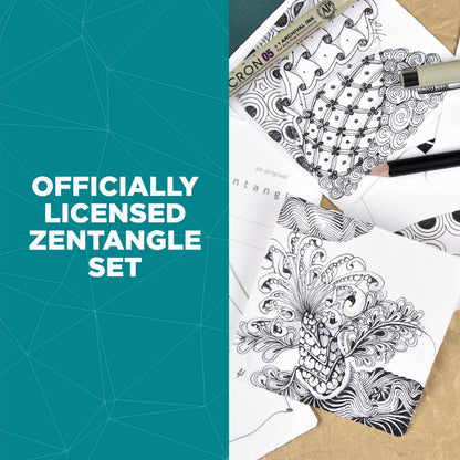 Sakura #50110 Zentangle 12 Pc Set w/ 3.5" White Tiles