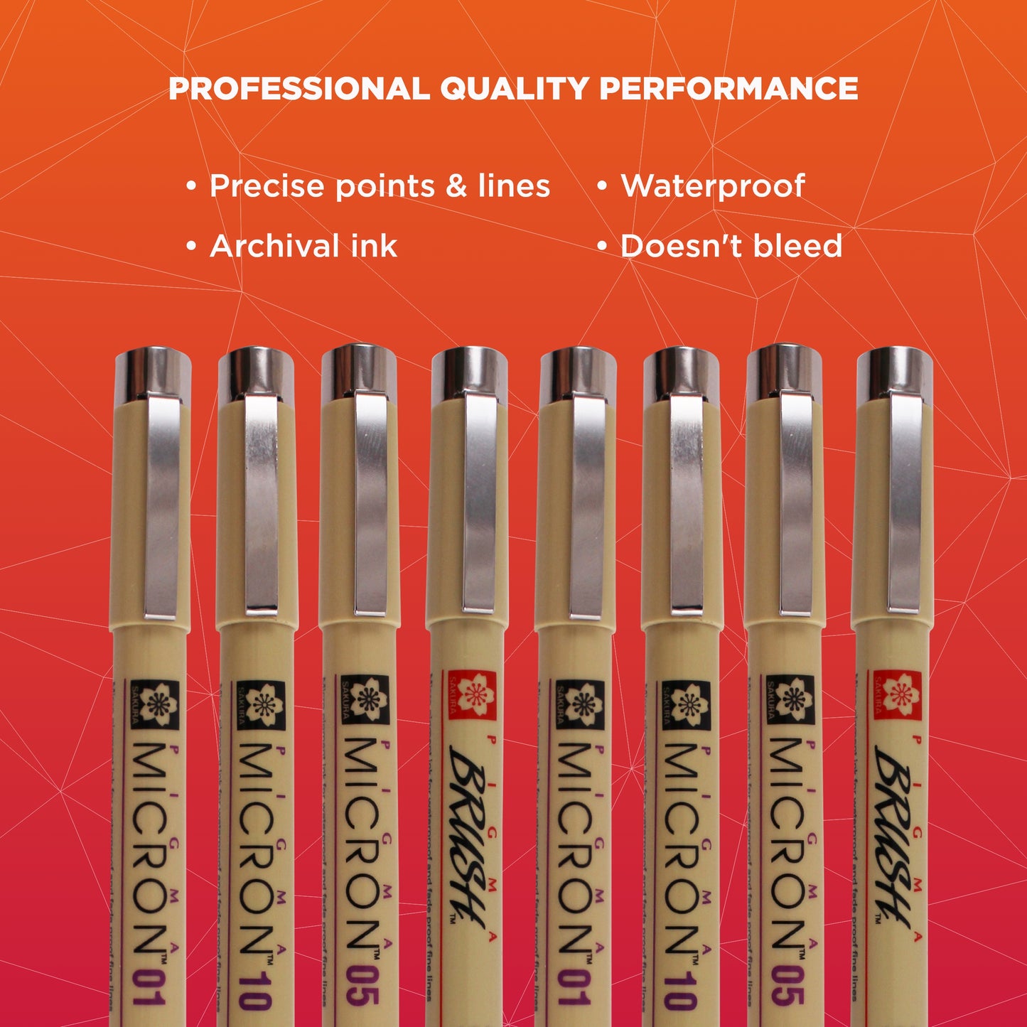 Sakura Gray PIGMA Micron Set 10, 8 Pens