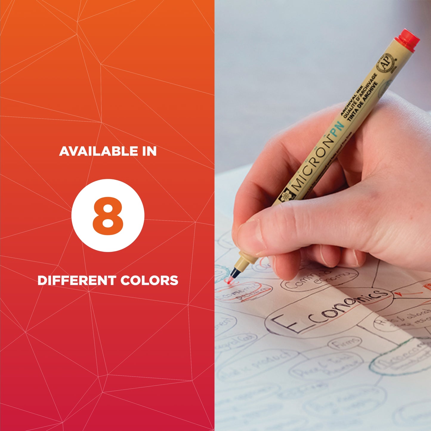 Pigma Micron 50221 Sakura Pigma Micron PN, Assorted Colors, 6PC Set