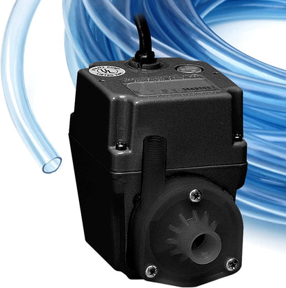 Little Giant 502375 In-line/Submersible 300 GPH, 1/40 HP, 115 Volt Manual Small Oil-filled Aluminum Pump with 15-ft. Cord, Black, 2E-38N-WG