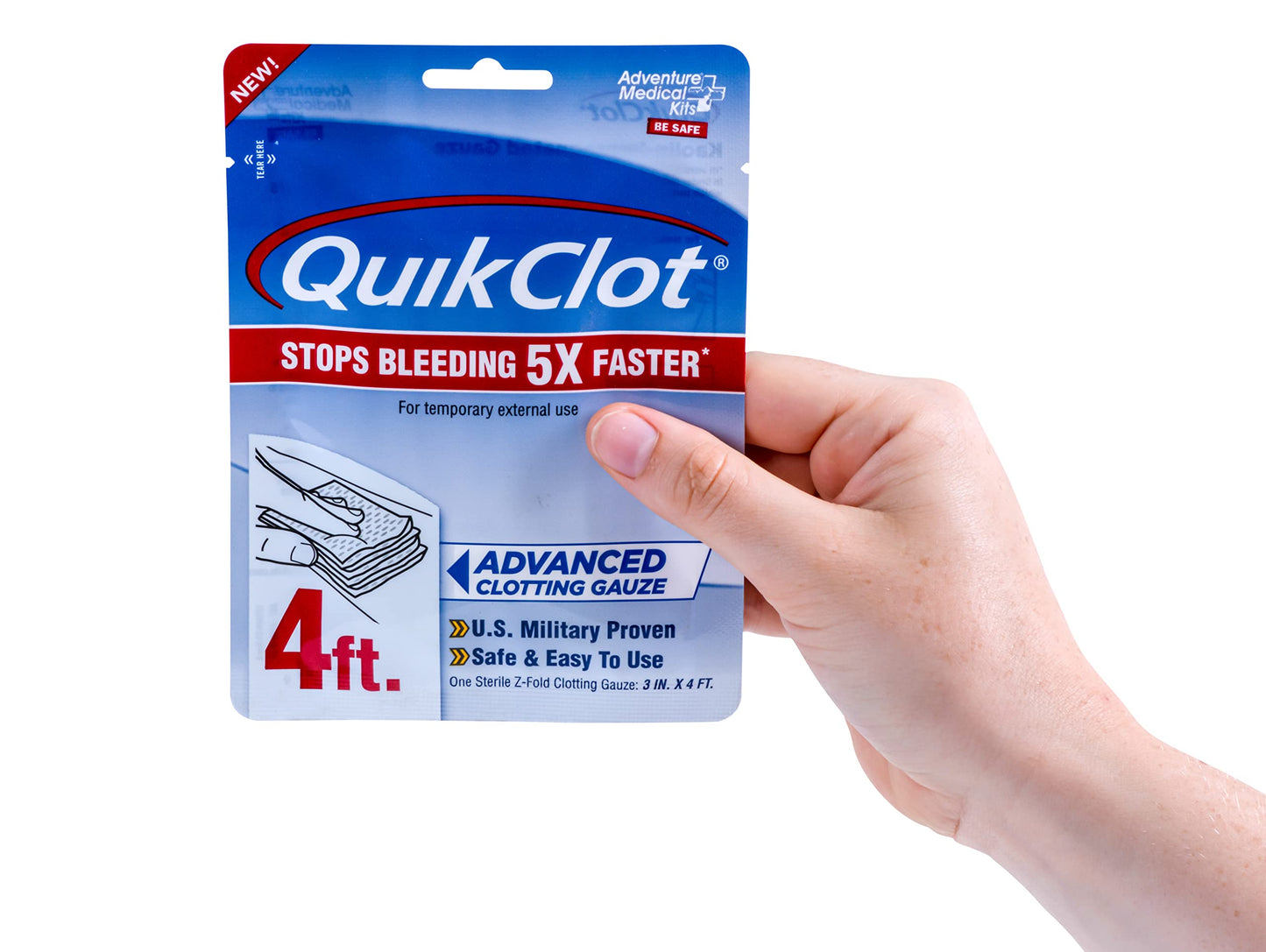 QuikClot Advanced Clotting Gauze - 3 x 24 in (2 Strips)