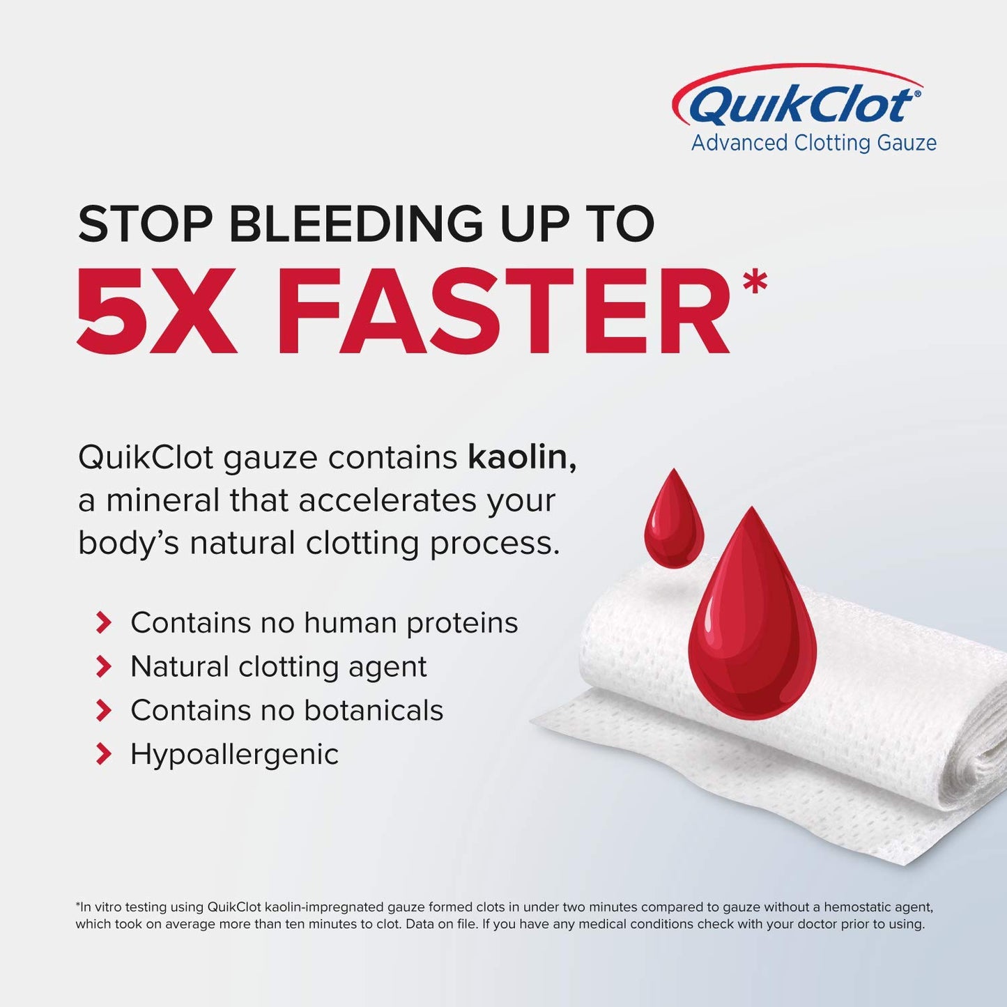 QuikClot Advanced Clotting Gauze - 3 x 48 in