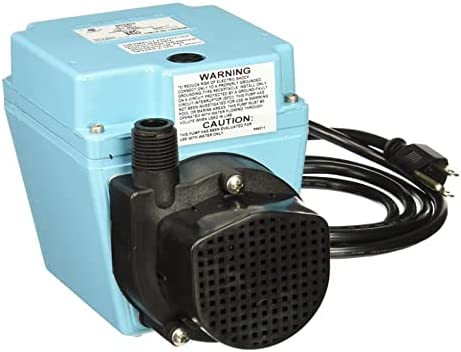 Little Giant 3E-12NR 115-Volt, 1/15 HP, 670 GPH Dual Purpose In-Line or Small Submersible, Oil-Filled Pump, 6-Ft. Cord, Blue, 503203