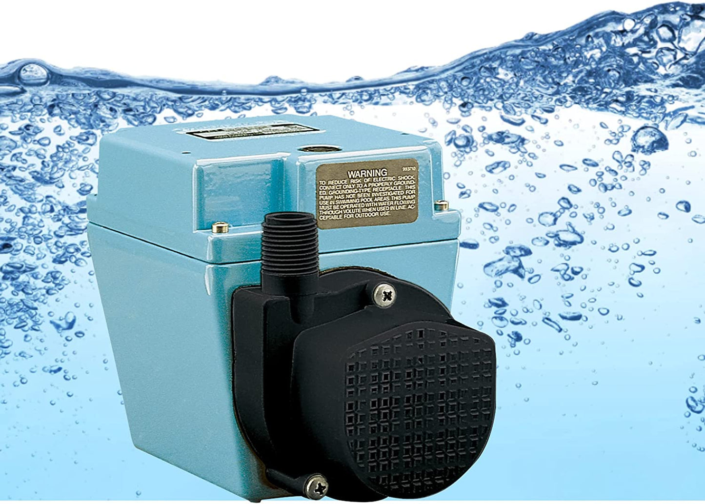 Little Giant 3E-12NR 115-Volt, 1/15 HP, 670 GPH Dual Purpose In-Line or Small Submersible, Oil-Filled Pump, 6-Ft. Cord, Blue, 503203
