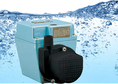Little Giant 3E-12NR 115-Volt, 1/15 HP, 670 GPH Dual Purpose In-Line or Small Submersible, Oil-Filled Pump, 6-Ft. Cord, Blue, 503203