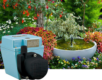 Little Giant 3E-12NR 115-Volt, 1/15 HP, 670 GPH Dual Purpose In-Line or Small Submersible, Oil-Filled Pump, 6-Ft. Cord, Blue, 503203