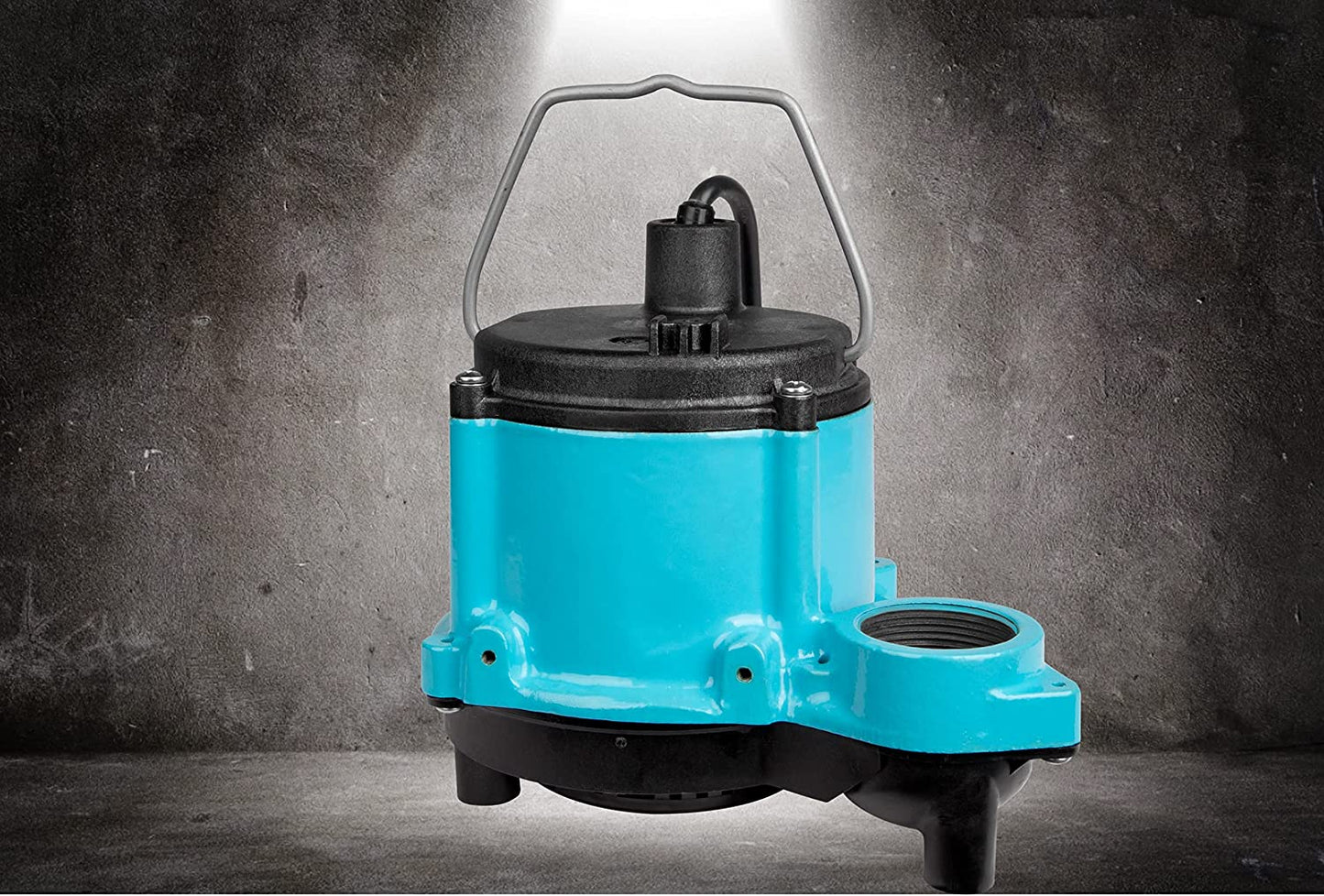 Little Giant 6-CIM-R 115-Volt, 1/3 HP, 2750 GPH Manual Submersible Sump/Utility Pump with 10-Ft. Cord, Blue, 506271