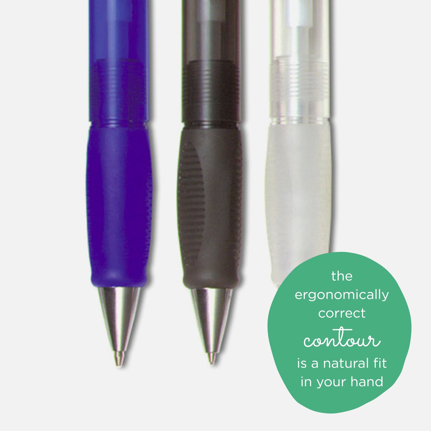 SAKURA SumoGrip 0.9-mm Pencil with Eraser, Ergonomic Grip, Clear Barrel, Set of 3