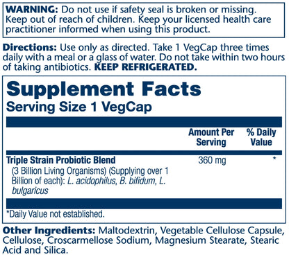 Solaray Multidophilus 3 Freeze Dried | 3 Billion CFU | Probiotics L. acidophilus, B. bifidum, and L. bulgaricus for