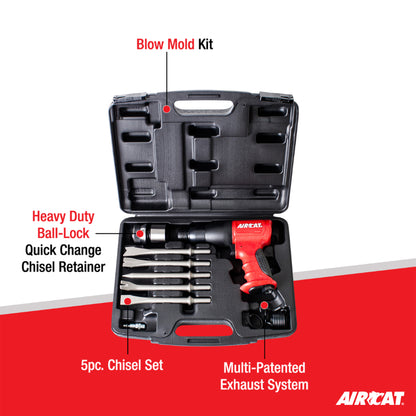AIRCAT 5100-A .401 Shank Composite Medium Stroke Air Hammer Kit - 3,000 BPM