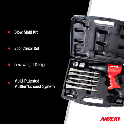 AIRCAT 5100-A .401 Shank Composite Medium Stroke Air Hammer Kit - 3,000 BPM