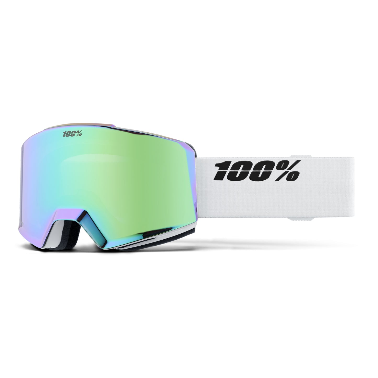 NORG HiPER Goggle White/Green - Mirror Green Lens
