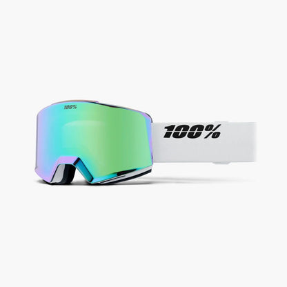 NORG AF HiPER Goggle White/Green - Mirror Green Lens