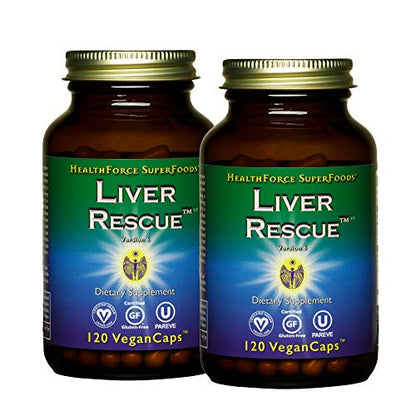 HealthForce SuperFoods Liver Rescue - 120 VeganCaps - Pack of 2