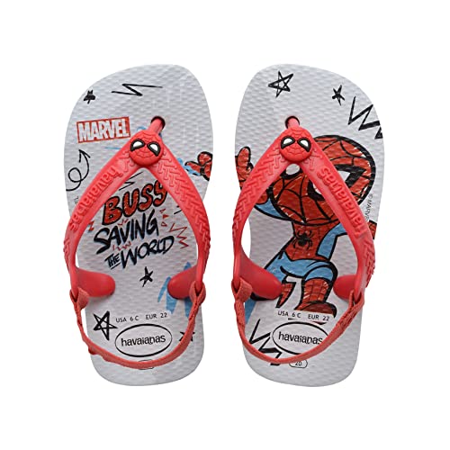 Havaianas Baby's Marvel Flip Flop Sandals - Ice Grey, 7 Baby