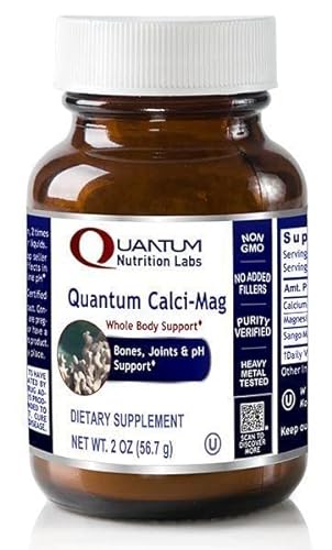 Quantum Calci-Mag - Delivers Calcium and Magnesium from Sango Marine Coral, Promotes an Optimal Alkaline pH, Mineral Support for the Bones. Joints and Teeth - 2 Oz